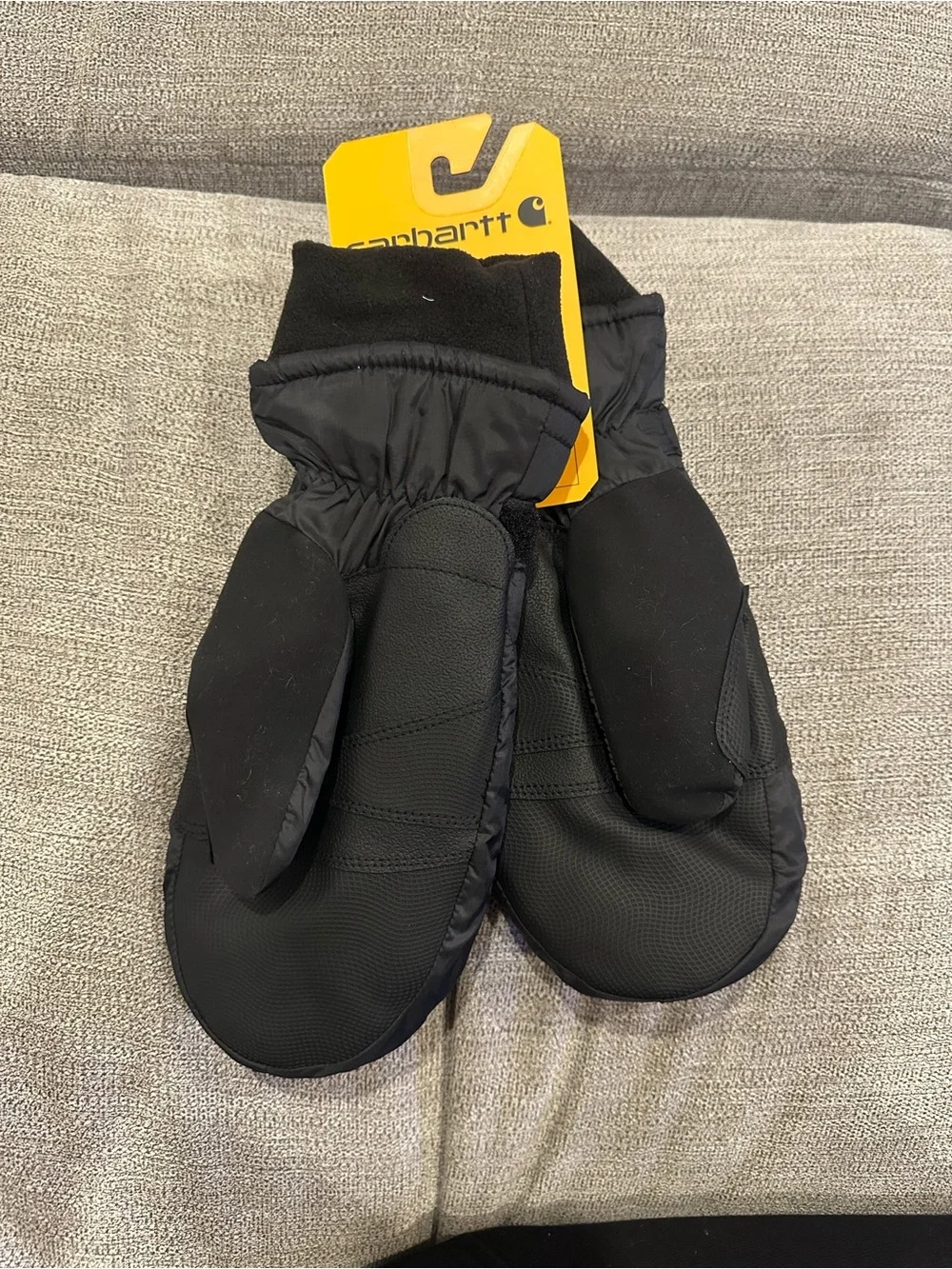 Carhartt Black Quilted Insulated Mittens Size Large